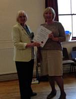 Ceremonial handing over of the certificate of membership of the U3A Trust on May 11th 2015